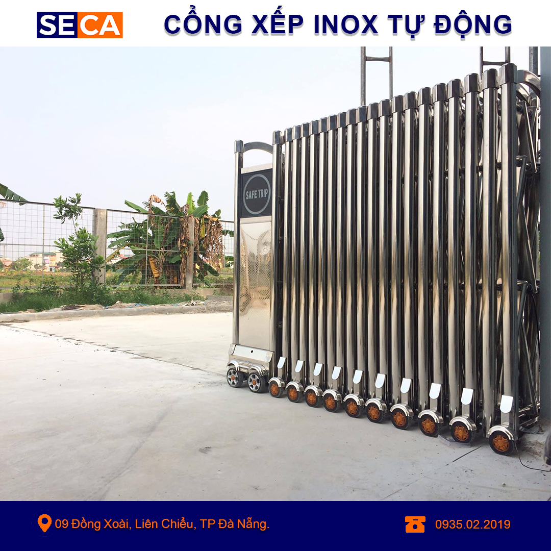 Cửa cổng lùa xếp cho các xí nghiệp