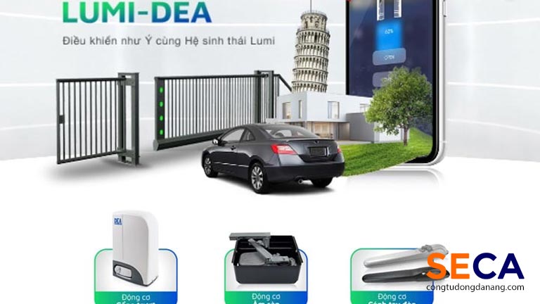 Cổng tự động Lumi có động cơ với các tính năng nổi bật