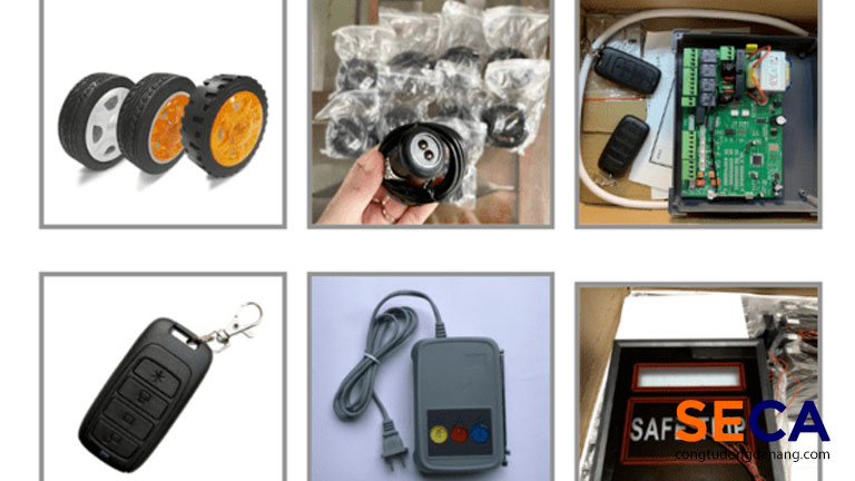 Đa dạng loại phụ kiện cổng tự động xếp