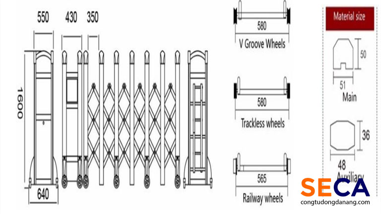 Cách tính chiều dài cổng tự động