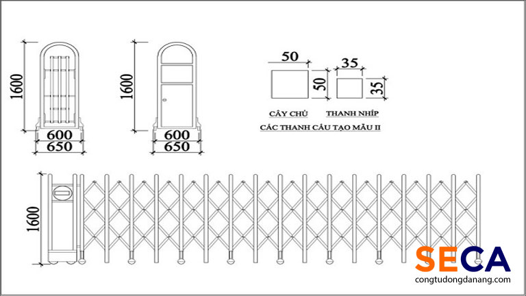 Cách tính chiều rộng cổng tự động