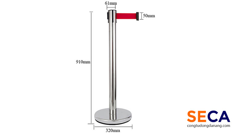 Kích thước của barie dây kéo