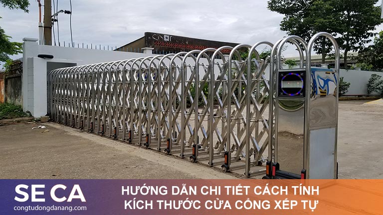 Hướng dẫn chi tiết cách tính kích thước cửa cổng xếp tự động