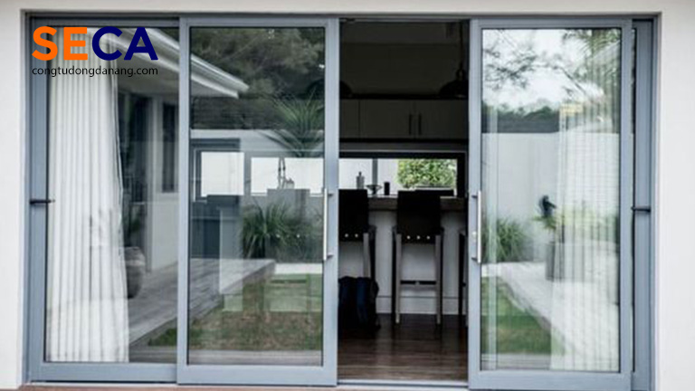 Cổng lùa 4 cánh hiện đại